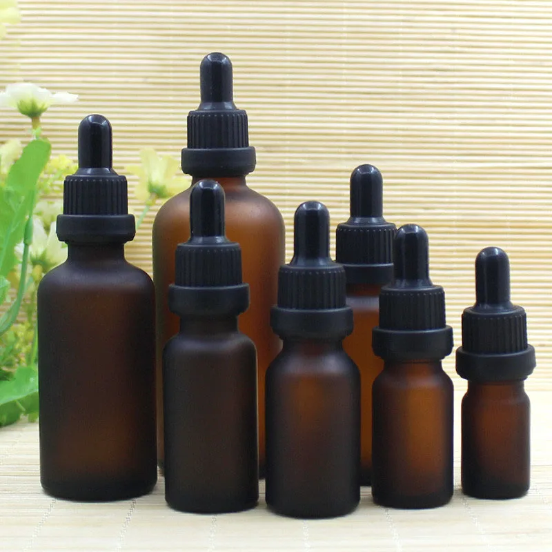 30ml blue/clear/green/brown glass bottle for essential oil moisture liquid serum complex recovery skin care cosmetic packing