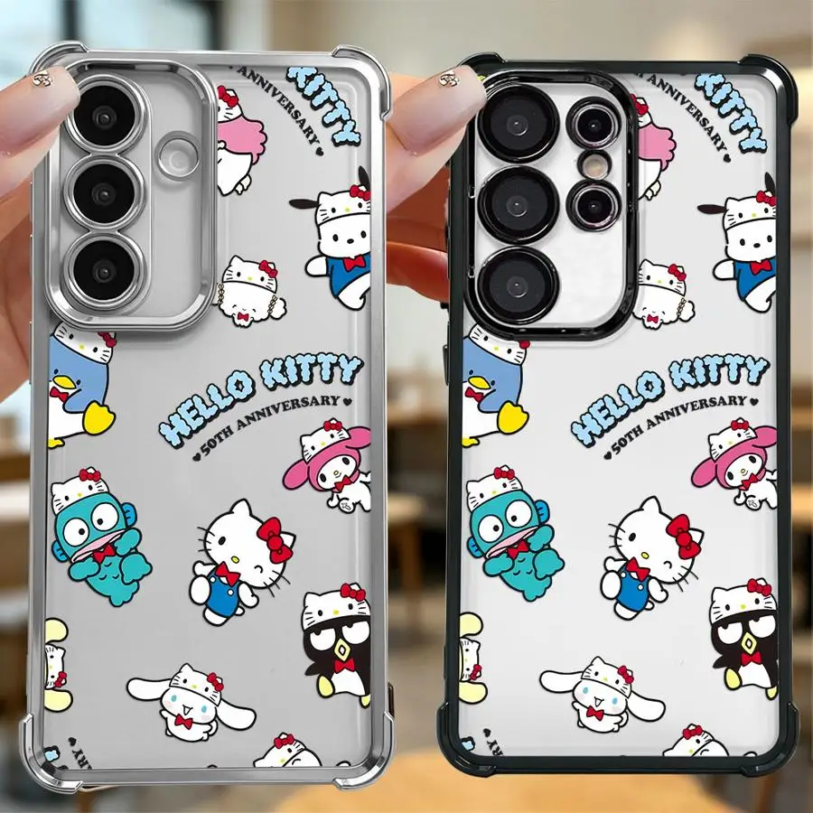 Sanrio Hello Kitty Case for Samsung Galaxy S26 Ultra S23 Plus S22 S25 Edge S21 S24 Note 20 S20 FE Soft Phone Cover