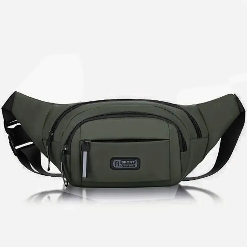 

Nylon Breast Bag Men's Solid Color Trend Shoulder Bag Mobile Phone Messenger Bag Go Out Travel Fanny Pack