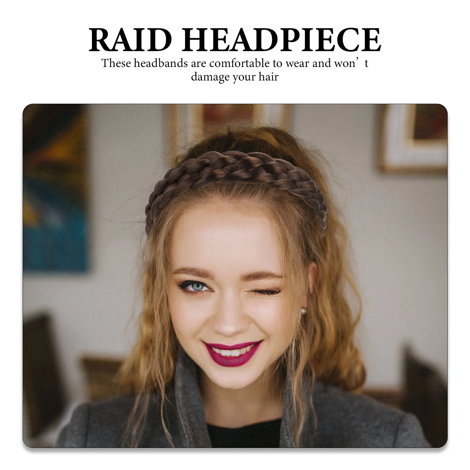 

Braid Hairband Retro Headpiece High Temp Wire Comfort Fit Events HairstylesVintage Hair Tools Women Headdress Bohemia Style