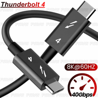 Thunderbolt 4 Cable 2m USB C 40Gbps Thunderbolt4 Cable 8K@60Hz Video 240W Quick Charger for MacBook Pro Samsung M1 Laptop Cable