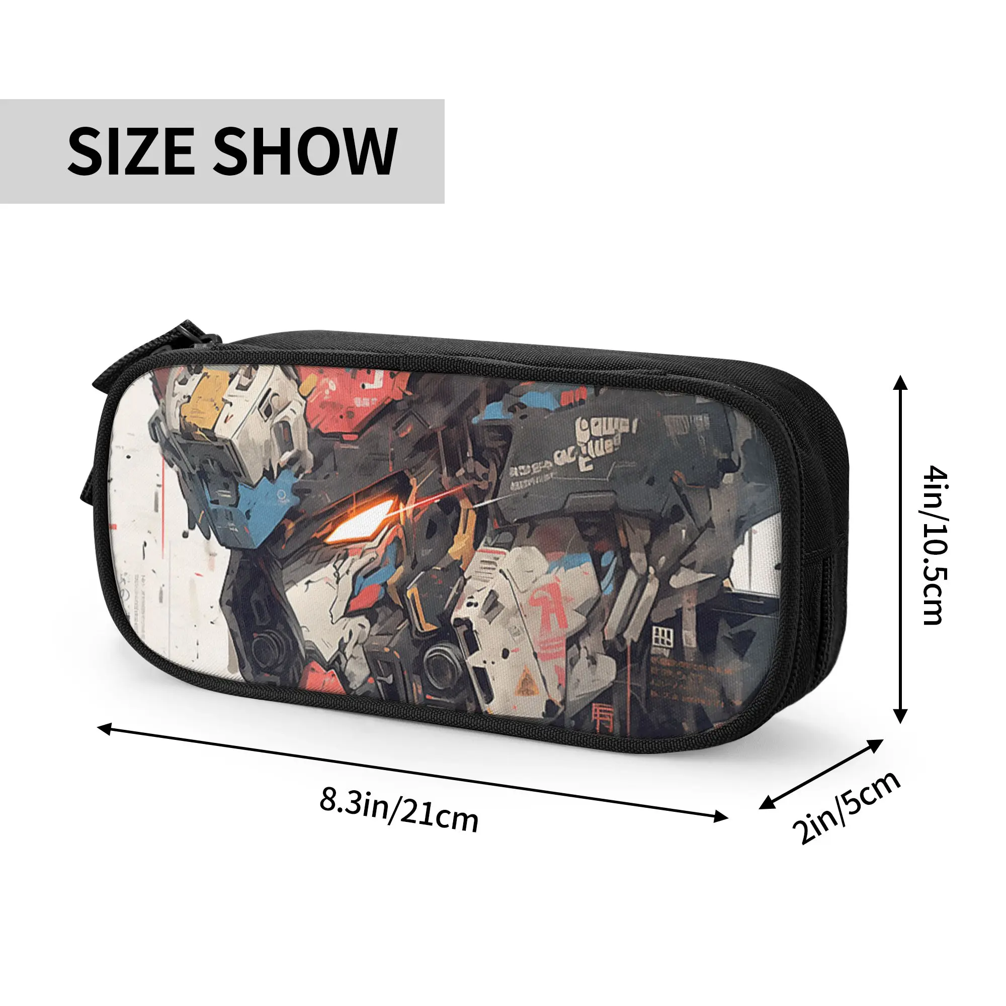Large Capacity Bags for Child Cartoon Cyberpunk Japanese cyborg futuristic robot  School Pencil Bag for Boys Gilrs Kids