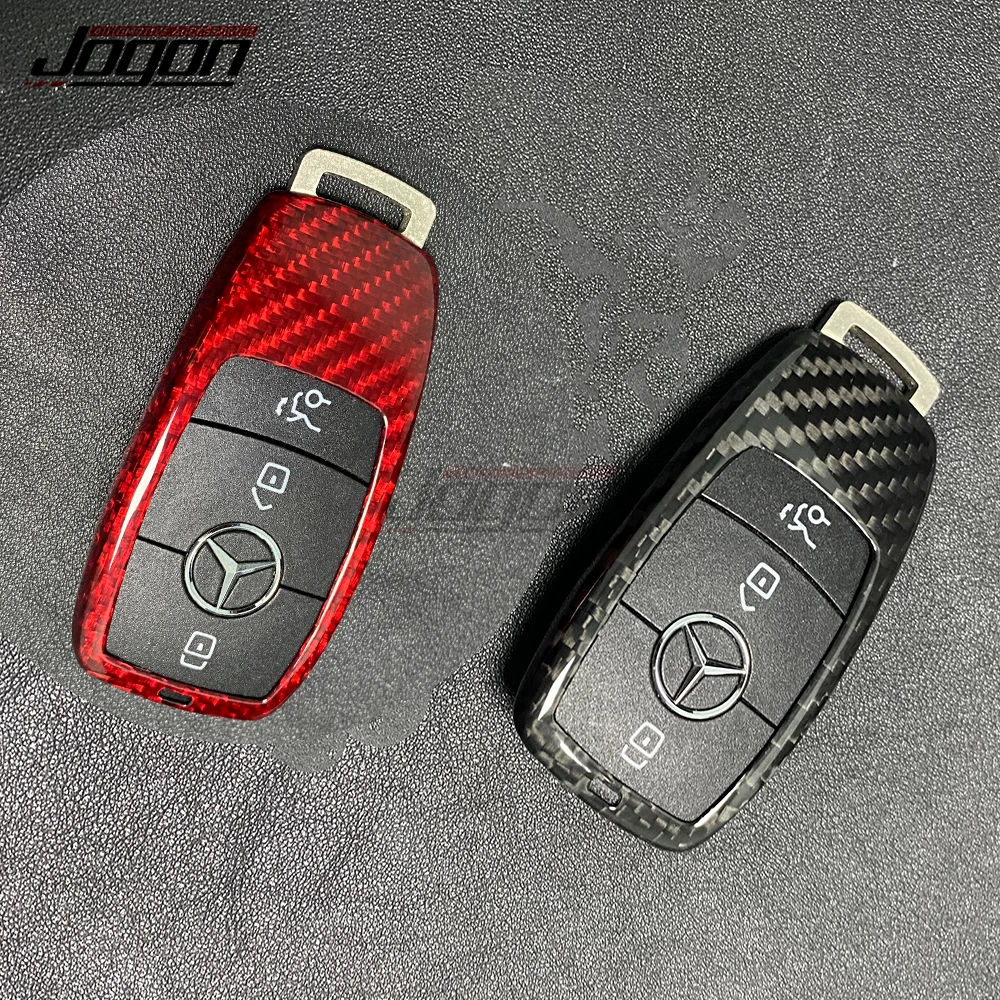 Carbon Fiber Car Smart Key Remote Entry Fob Keyless Case Cover For Benz A C E GLE CLA Class W177 W205 W213 V167 C118 2017-2020