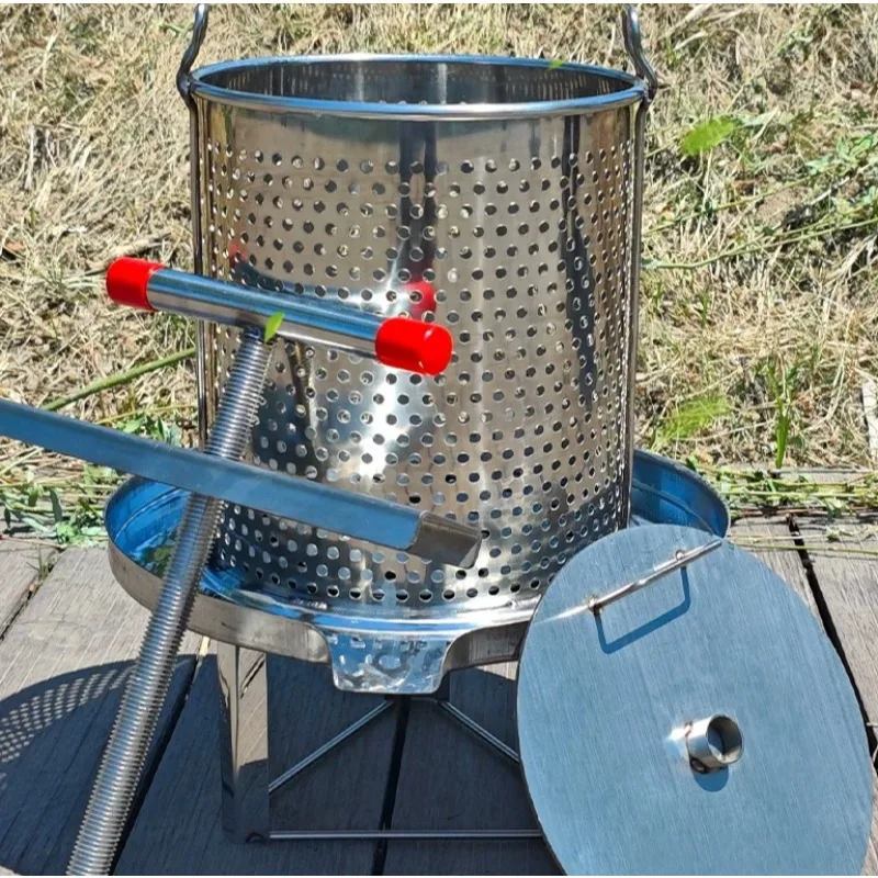 Multi-Purpose Manual Press | Stainless Steel  for Extracting Honey Grape Juice & More  Detachable Design