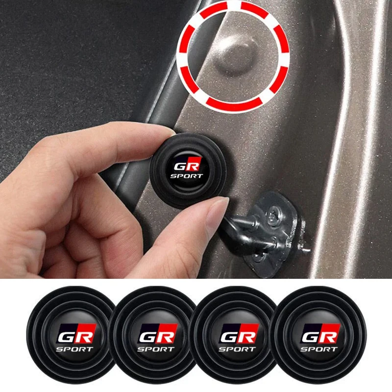 4/8pcs Car General Shock Absorber Sticker Gasket Shockproof Cushion Patch Decal For Toyota GR Sport RAV4 C-HR Corolla Camry HV