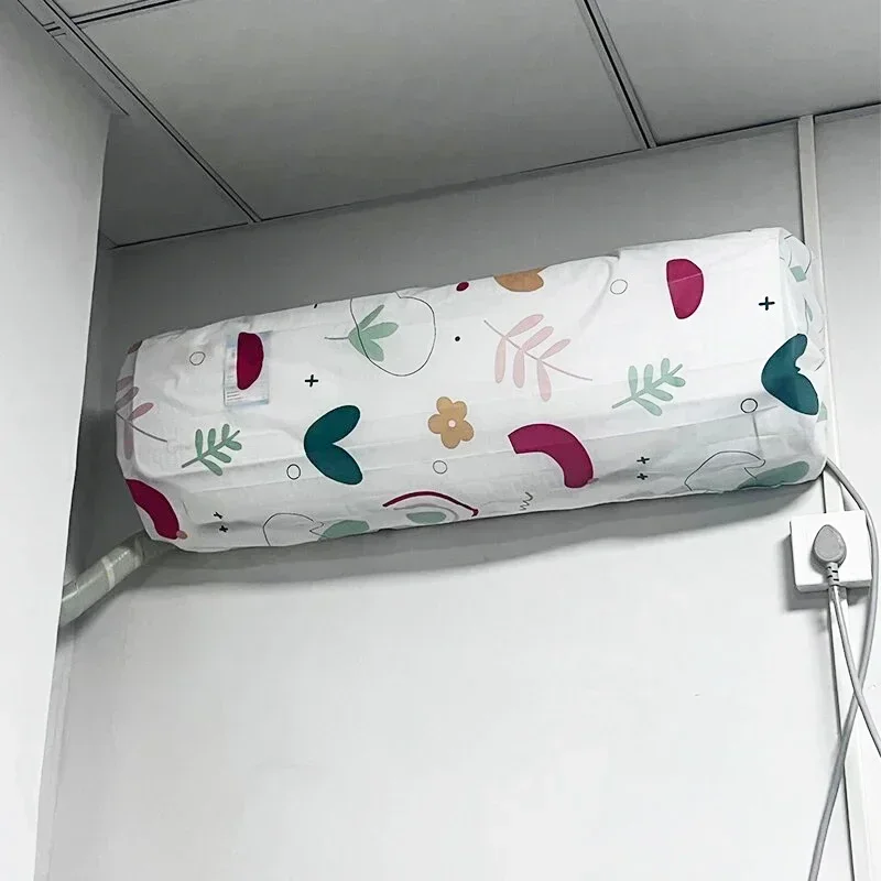 1Pc Random Color Air Conditioner Dust Cover | Universal Minimalist Creative Cartoon Washable Fan Cover Air Conditioner Cover