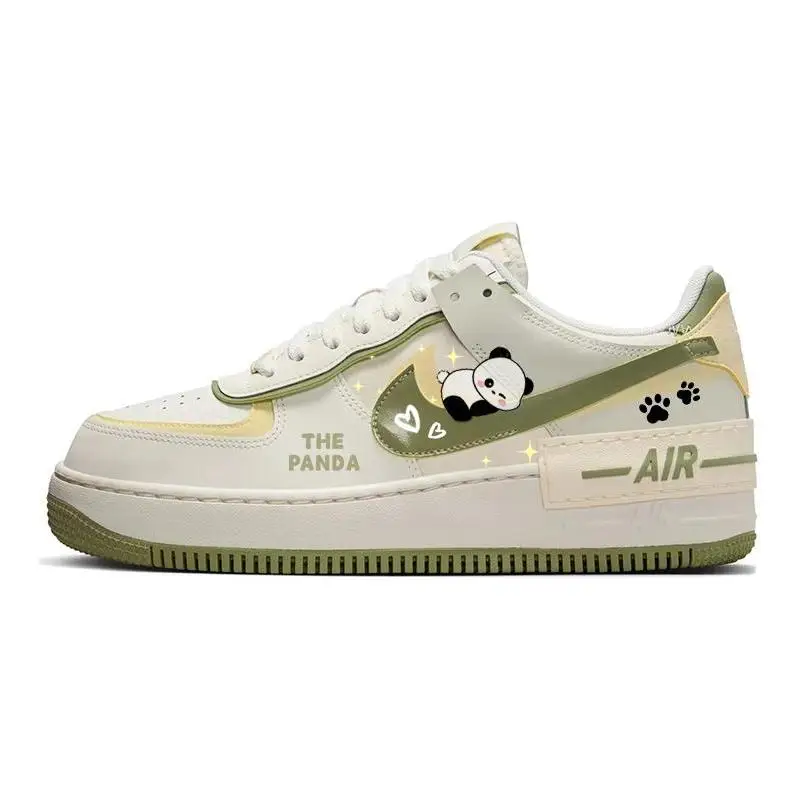 【Customize】Nike Air Force 1 Skateboarding Shoes Women's Low-top Green/White Sneakers shoes FN6335-101