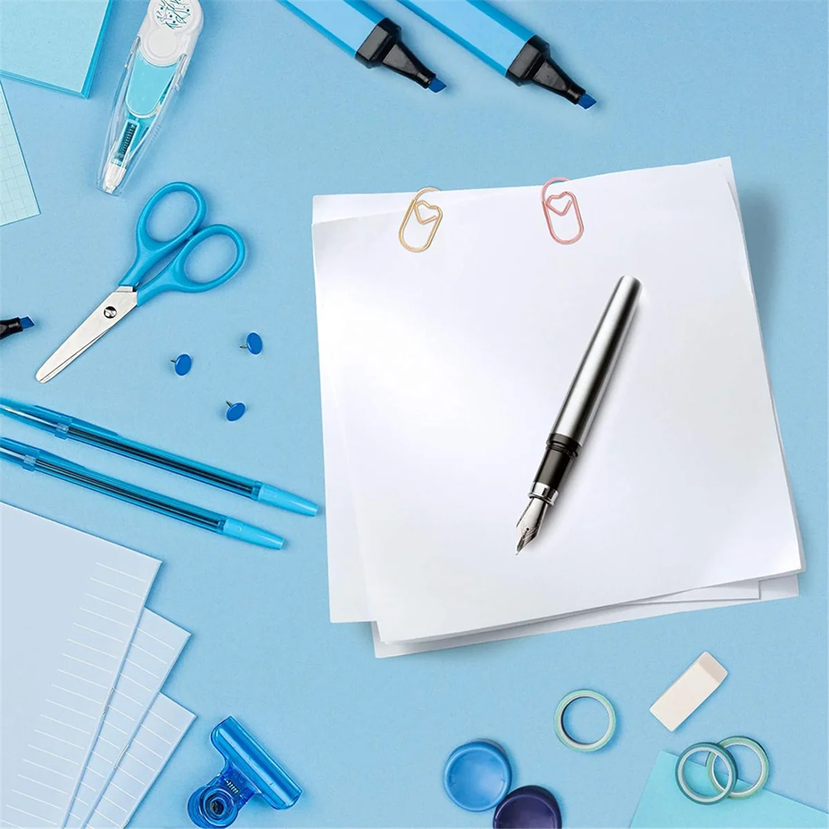 مشابك ورقية على شكل قلب لطيف ، مشابك إشارة مرجعية للمكتب ، المدرسة ، منظمي المكاتب ، 50 *