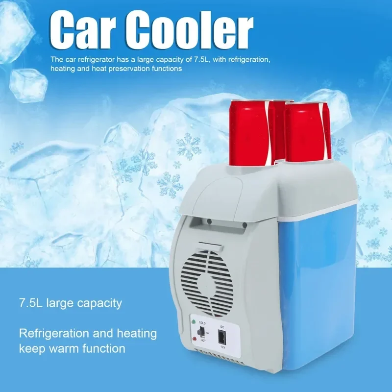 

12V Car Mounted Electrical Semiconductor Refrigeration Refrigerator Portable Heating And Cooling Box Mini Refrigerator 7.5L