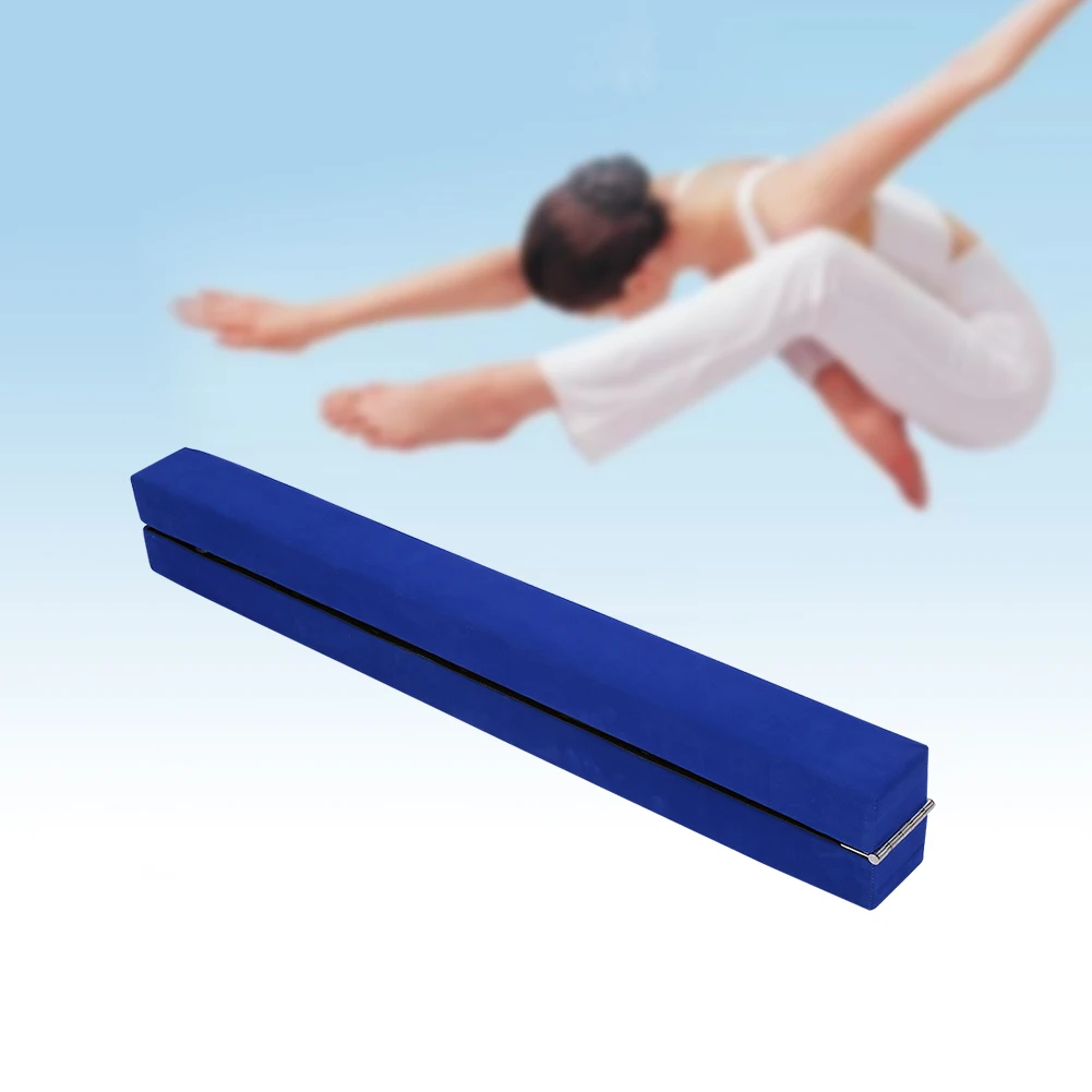 

Gymnastics Beam 7FT Suede Folding Balance Beam Gymnastics Gym Training Equipment Hard Wearing DE Beam Folding Balance Equipment