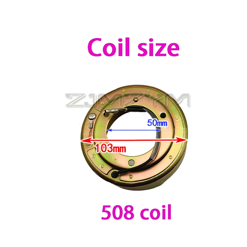 508 Compressor Clutch Air Conditioner Electromagnetic Suction Pump Head Coil Bearing Wheel Three Piece Set 12V 24V