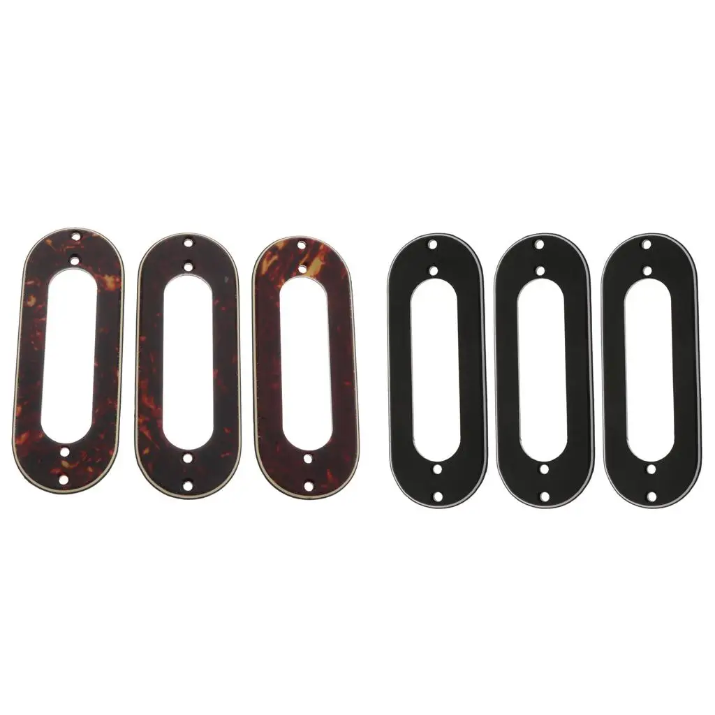 3 pieces metal single coil pickup assembly pickup frame black / red