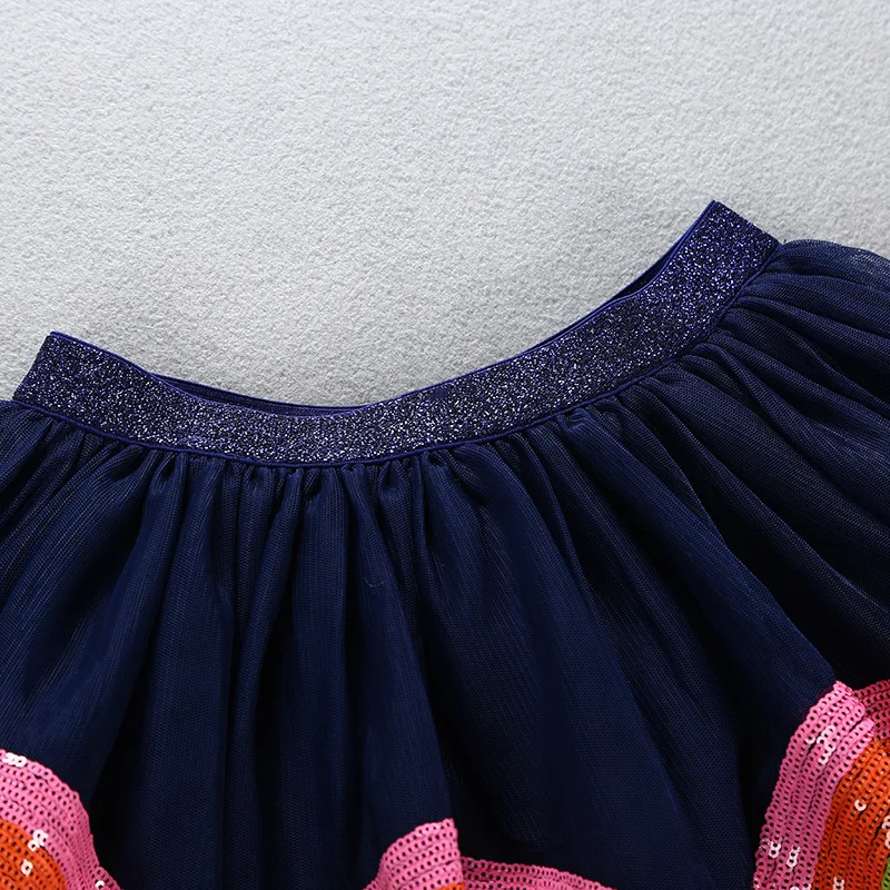 Gonne colorate per bambini neonata Bloomers paillettes fotografia Prop gonna a rete 1-7 anni