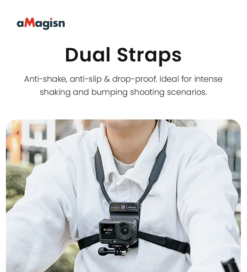 aMagisn Unsichtbare Magnetische Nackenhalterung, POV Nackenhalterung für Gopro / DJI Pocket 4 / Insta360 Ace, Luna Ultra Zubehör – Detail 17