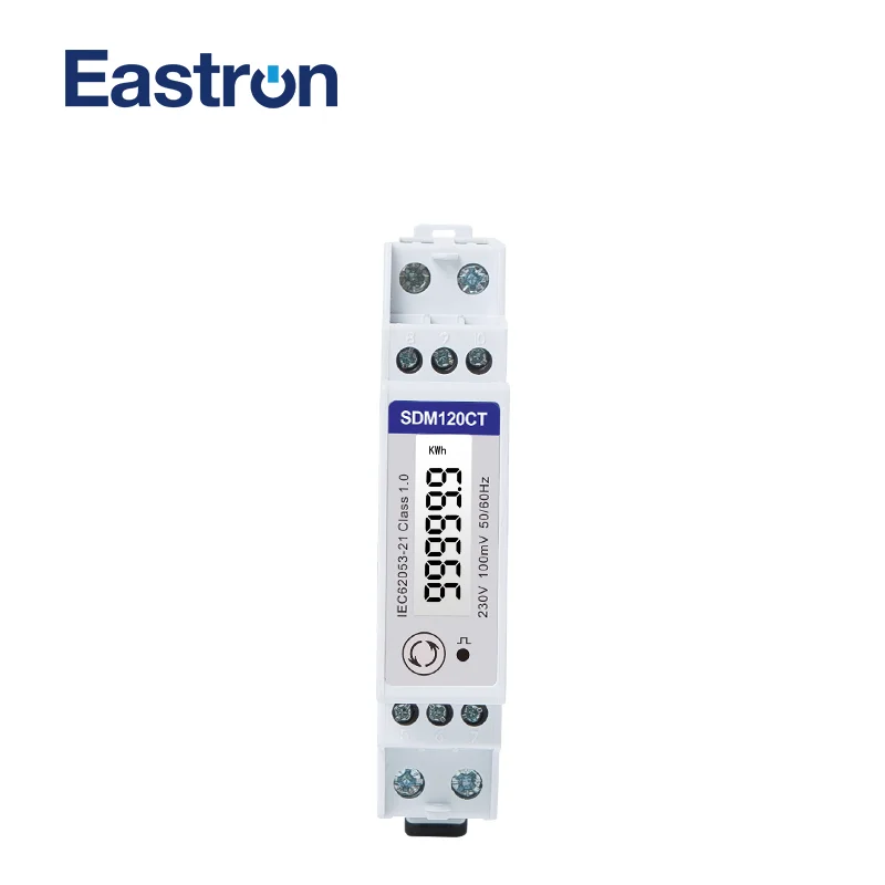 SDM120CT-MV + ESCT-TU16 100A-200A/0.1V, 230V, 1 Phase 2 Fil, Couvercle Scellable, Sortie Impulsion/Modbus, Mesurer kWh,MID, Dissoudre