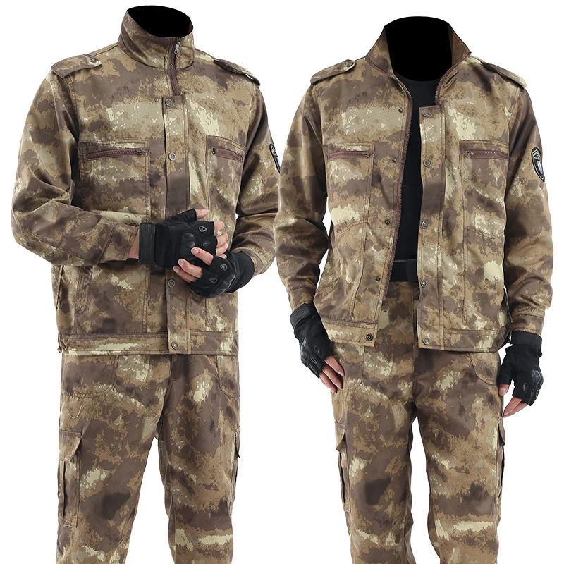 

Men's Camouflage Suits Spring And Summer Wear-resistant And Dirty-resistant Work Clothes Outdoor Labor Protection Set