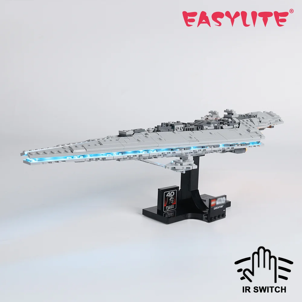 EASYLITE Led Light Set Para 75356 Guerras Executor Super Star Destroyer Collectible DIY Brinquedos Blocos Bricks Lighting Kit Nenhum modelo