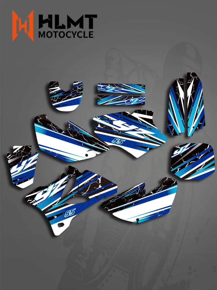 Dla YAMAHA YZ85 YZ 85 2002-2014 2003 2004 2005 2006 2007 2008 2009 2010 2011 2012 Motocross Grafika Tła Naklejki Kalkomanie — 2