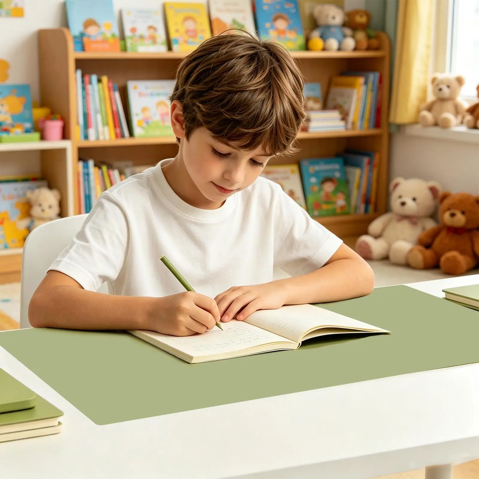 Schreibtisch-Trockenlöschtafel, wiederverwendbares, wasserfestes Silikon-Löschpad, trockenlöschbare Schreibtischunterlage für Studenten, Lehrer, Kinder, Arbeiter