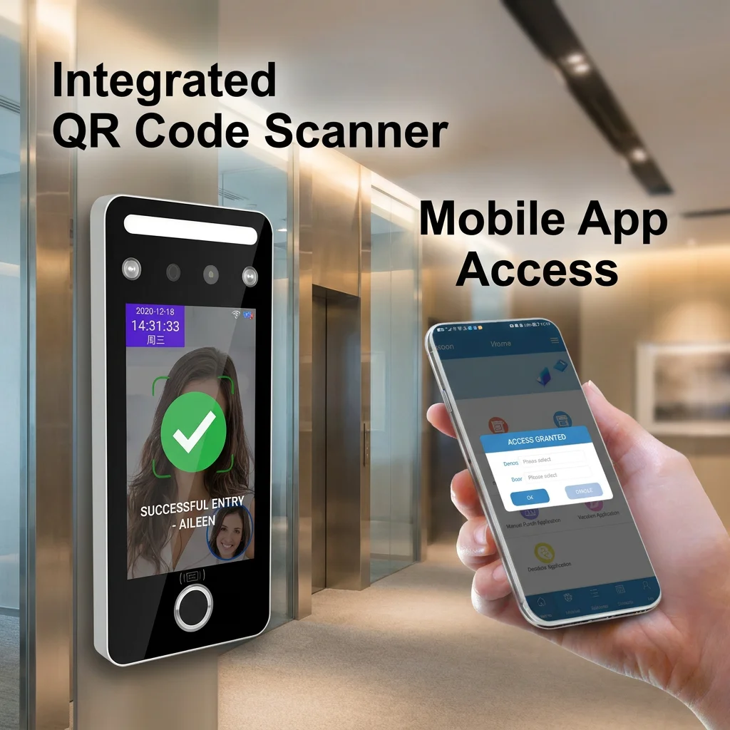 AI Dynamic Face Recognition Access Control System With WiFi &  Reader, TCP/IP Biometric Attendance Terminal