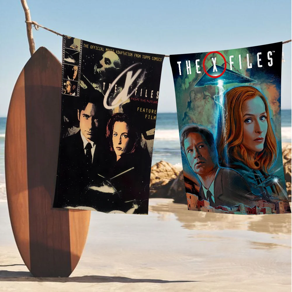 

Horror Movie X-Files Posters Aesthetics Beach Towel Colorful Bath Towels Microfiber Dry Custom Sand Free Beach Yoga Spa Gym Pool