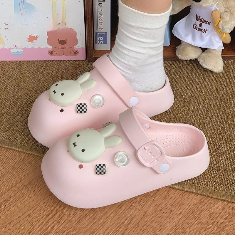 Kawaii Miffy Slippers Cute Cartoon EVA Slippers for Women Summer Cartoon Mickey Mouse Anti-Slip Beach Seaside Sandals view 4