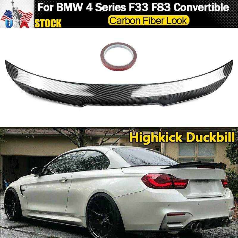 

PSM Style Carbon Look Rear Spoiler Wing Lip For BMW F33 435i 440i F83 M4 2014-2020 Tail Wings