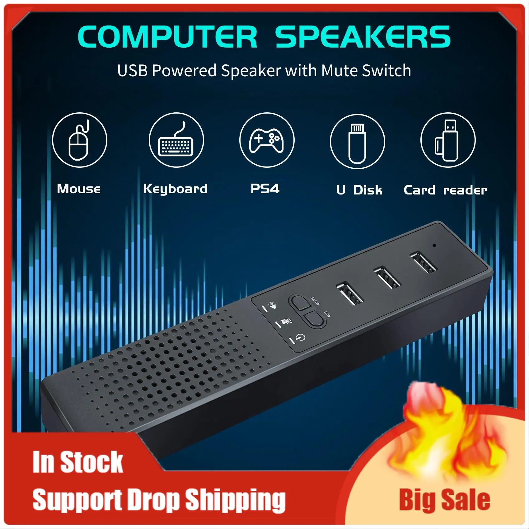 Лучшие предложения Компьютерные колонки 3 в 1 с микрофоном и концентраторами USB-динамик для конференций, микрофон для ПК для видеоконференций