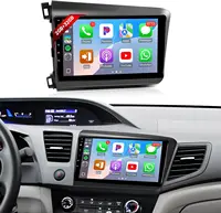 Pantalla táctil IPS de 9 pulgadas para Honda Civic Radio 2012 con CarPlay Android Auto Bluetooth FM GPS WiFi cámara SWC