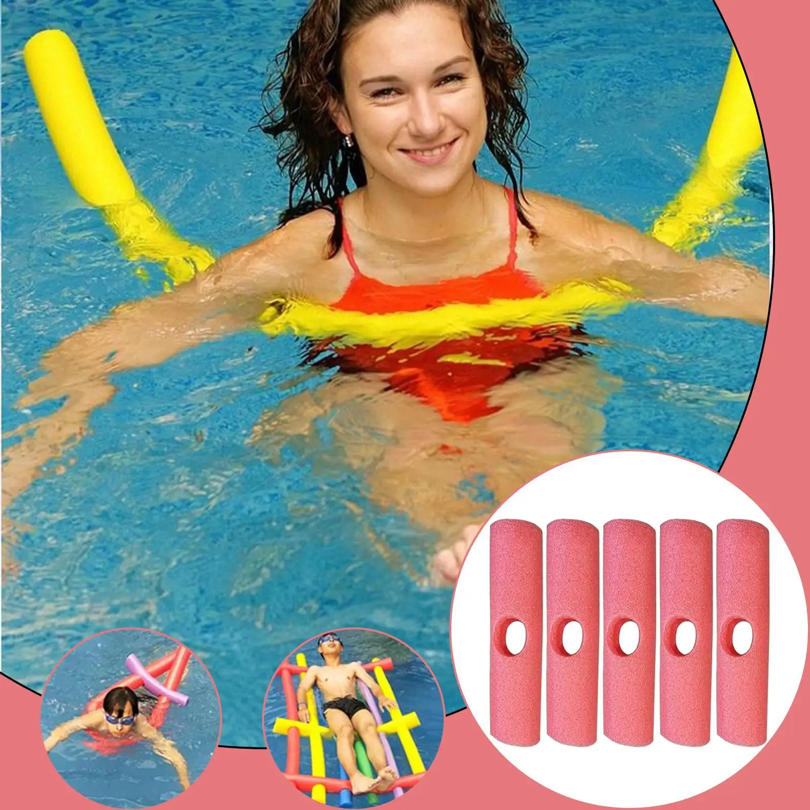 Conector de fideos para piscina, 5 piezas, conector flotante, juguetes deportivos y de ocio, accesorio para familia, jóvenes, adolescentes, niños, niñas, amigos, hijo