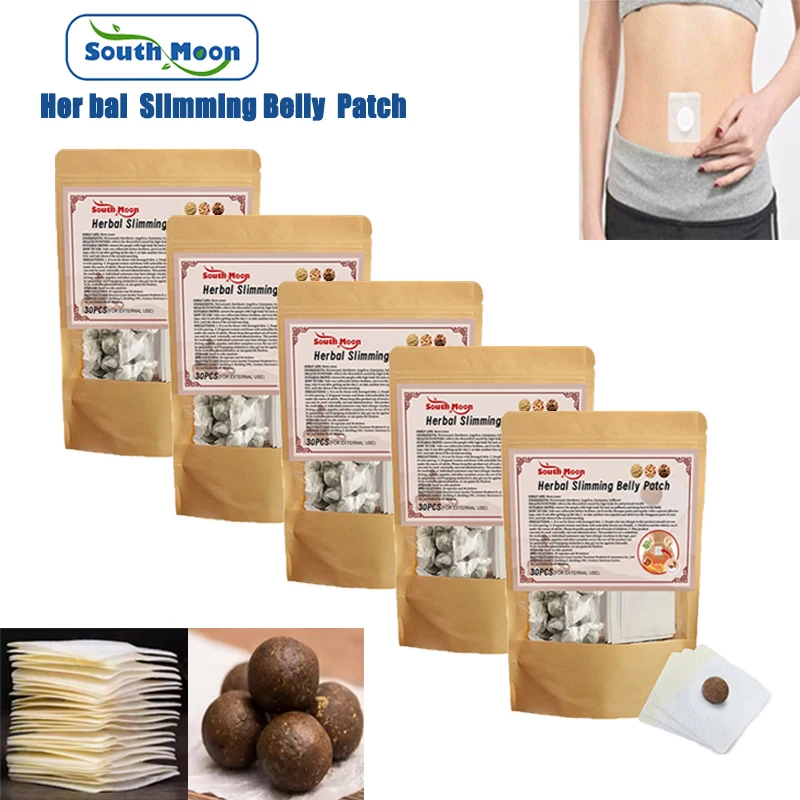 

30-150Pc=1/2/3/4/5Pack Natural Herbal Essence Fat Burner Slimming Patch Body Belly Arm Waist Losing Weight Slim Navel patch