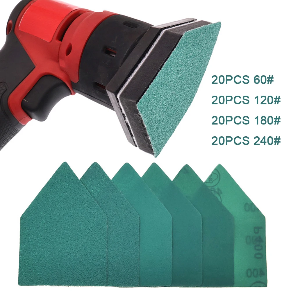 80pcs Sanding Paper Set 60 120 180 240 Grid Sandpaper Metal Polished Woodworking Tools Sanding Sheet Assortment Abrasive Tools