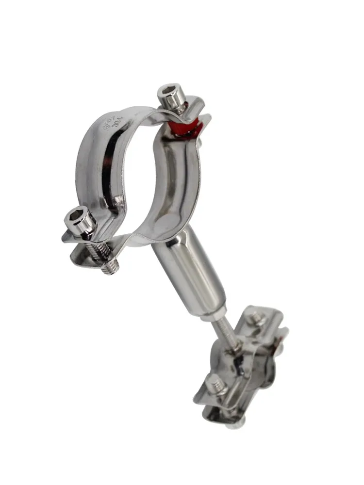 55-100Mm Double Headed Adjustable Rod Fit 8-65Mm OD Tube 304 Stainless Pipe Hanger Bracket Clamp Support Clip