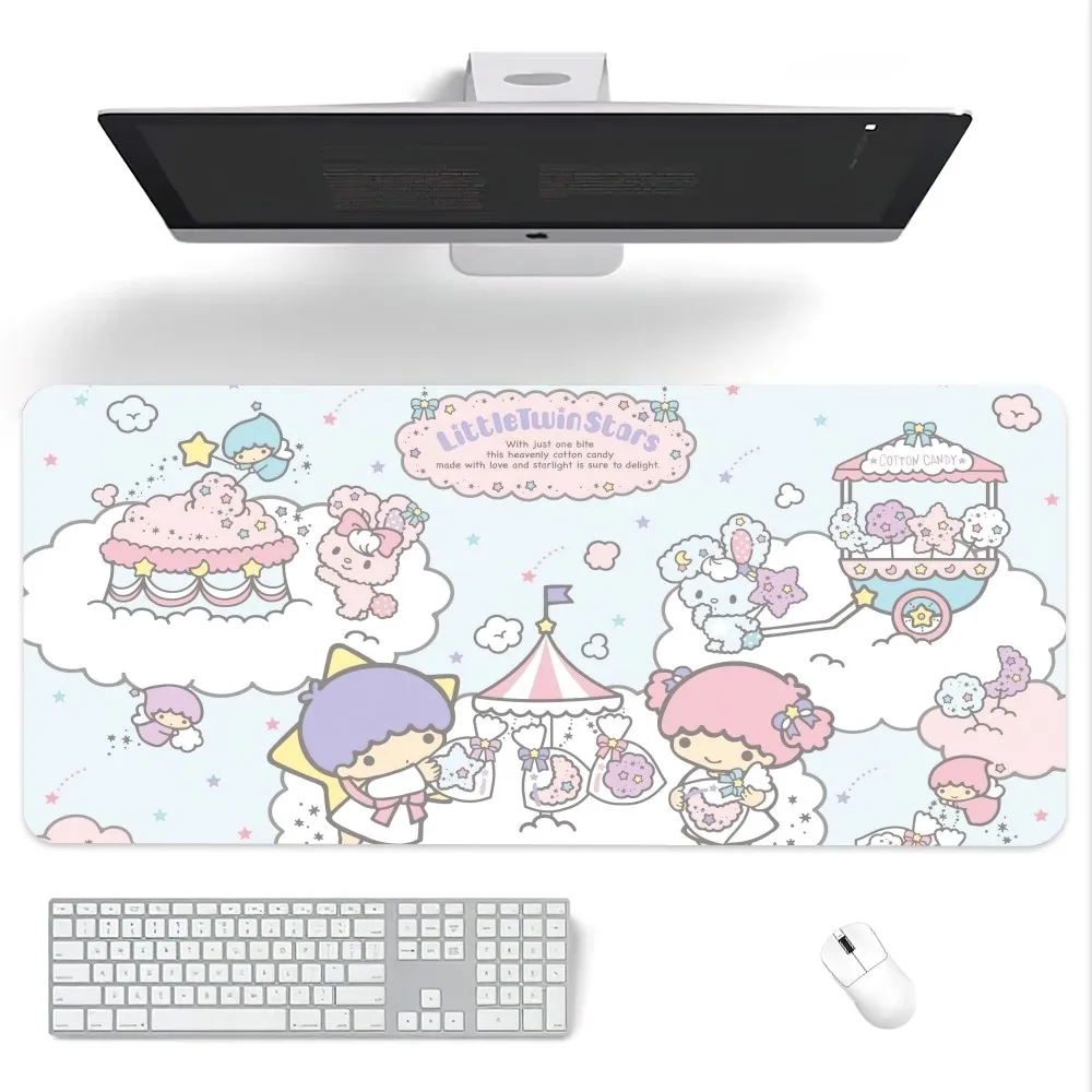 MINISO Sanrio Little Twin Stars Mouse Pad Computer Laptop Gaming Office Wrist Guard Non Slip Keyboard Pad