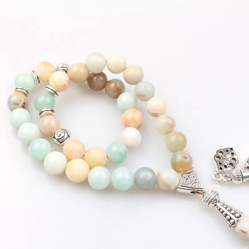 Tasbih Premium Muslim Prayer Beads Made with Natural Stone Beads for Daily Misbaha and Meditation