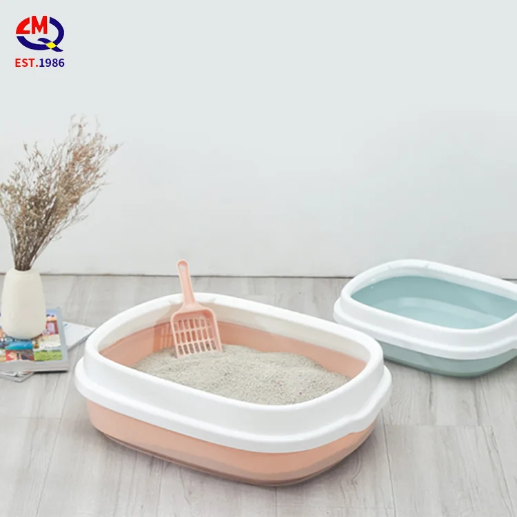 

Cat Clean Up Products Plastic Large Space Cat Toilet Box Cat Litter Box Sandbox