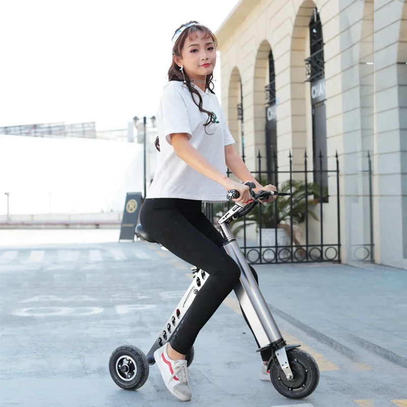 Freego USA warehouse light weight 3 Wheel Electric Tricycle 8 Inch foldable Mobility Electric Scooter with seat