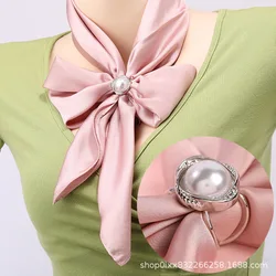2022 new fashion small silk scarf buckle summer non-slip corner knot buckle female waist hem buckle dual-purpose brooch