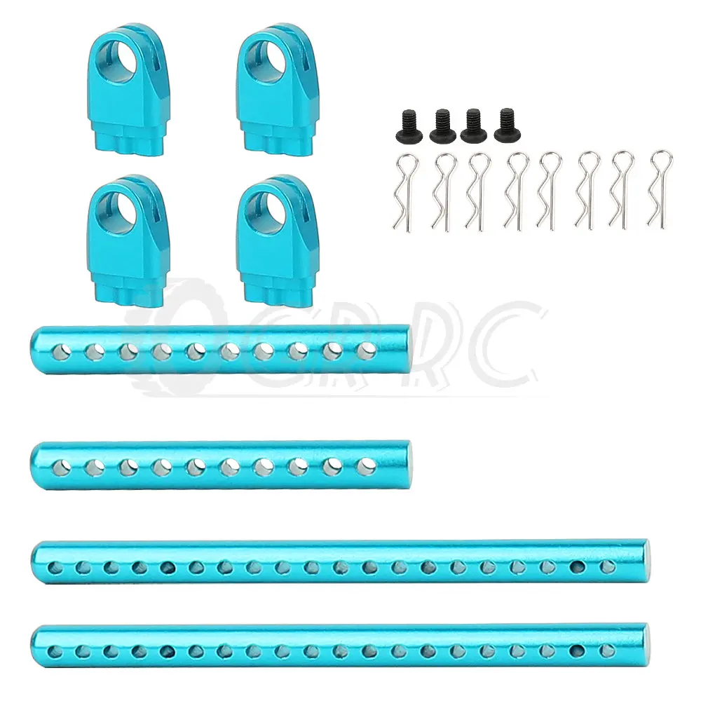 Metalowe mocowanie na słupek nadwozia obudowa samochodu z klipsami mocującymi Model kolumny do części zamienne TT-02 RC Tamiya TT02