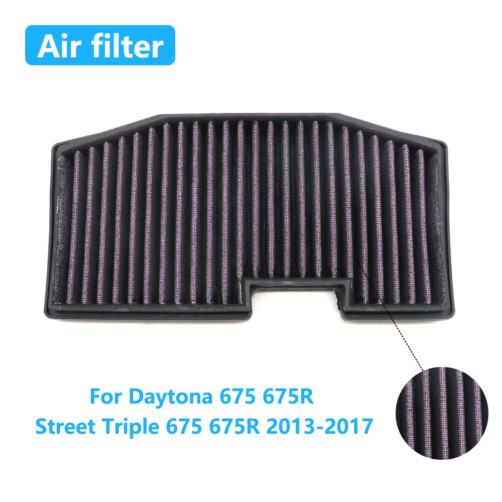 

For Daytona 675 675R Daytona675 Street Triple 675 675R 2013-2017 2014 2015 Motorcycle High Flow Air Intake Filter Cleaner