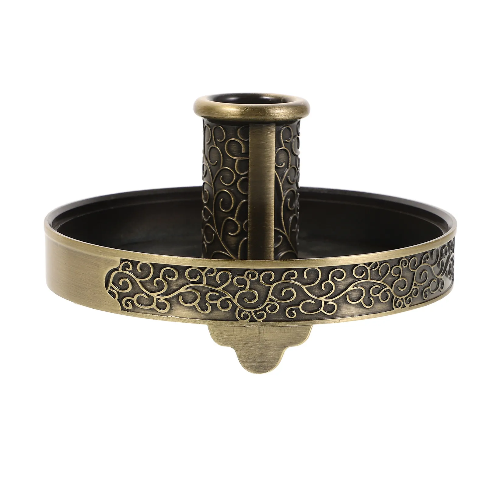 Metal Moxa Stick Tray Rack Zinc Alloy Round Base Stable Holder for Home Traditional Chinese Incense Burner Moxa Roll Burner