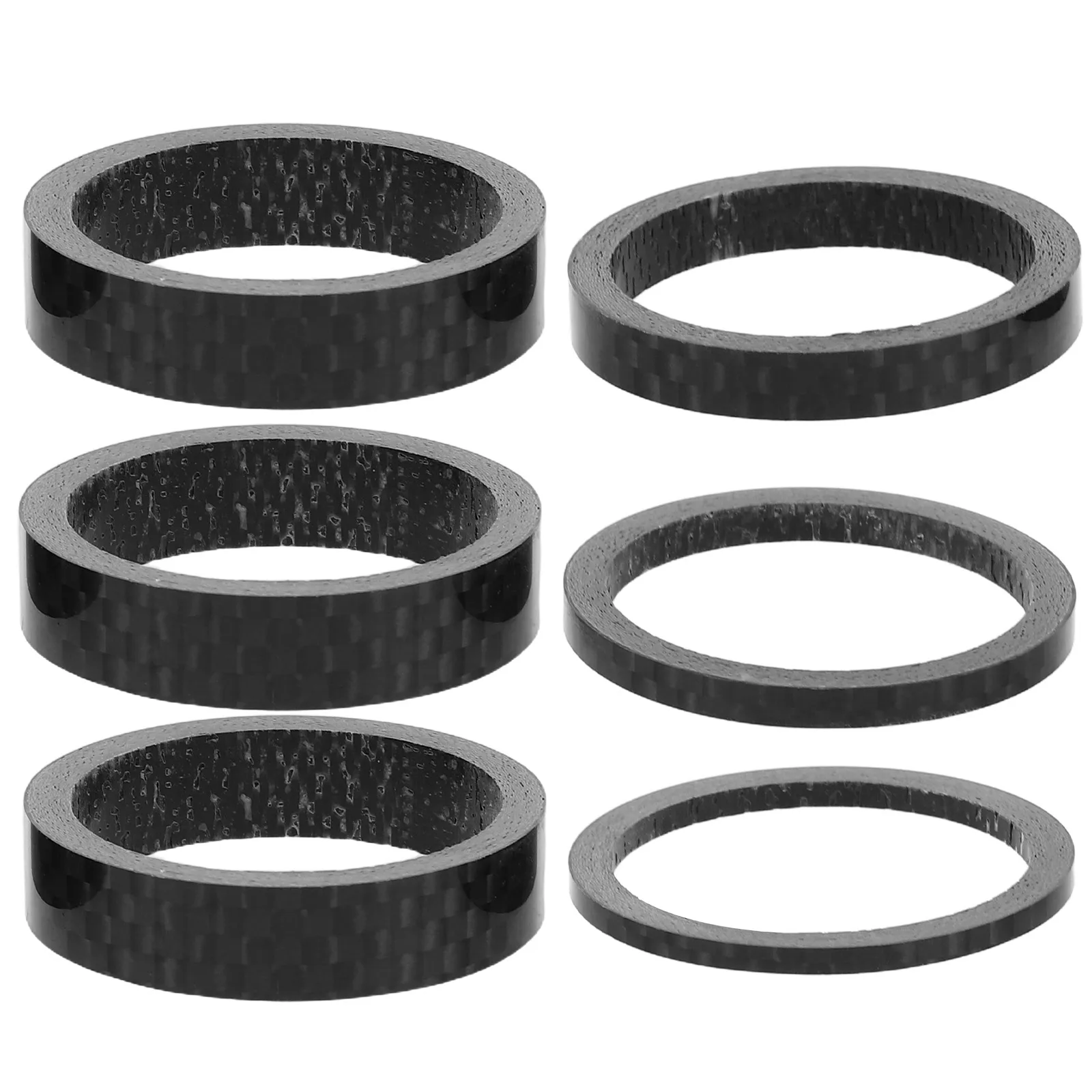 

6Pcs Carbon Fiber Bike Headset Spacers Lightweight Stem Spacer Replacement for Mountain Road Bikes Cycling Accessories