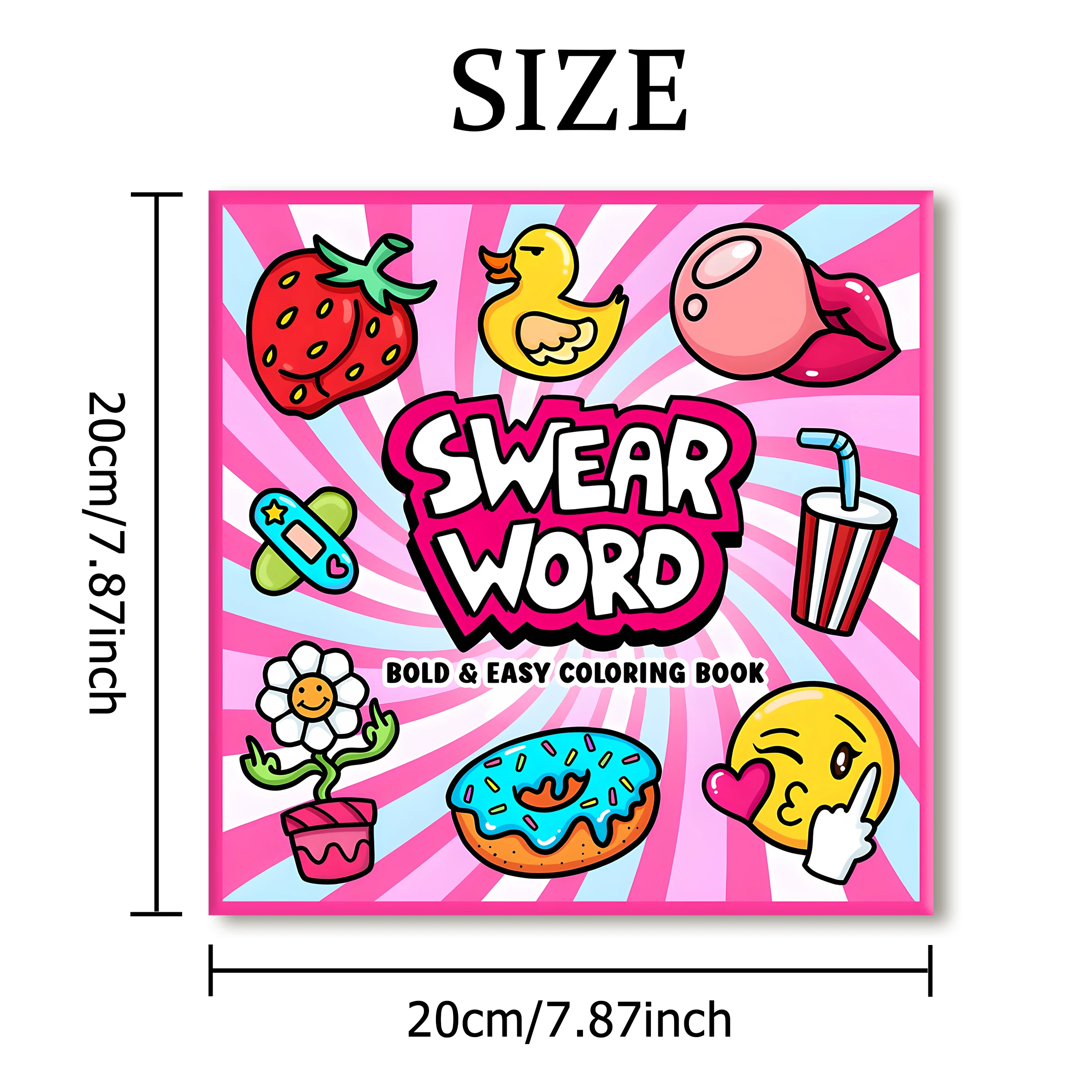 SWEAR WORD Bold-easy Patterns Coloring Book for Adults Cute Drawing Book Perfect Gift for Party and Birthday