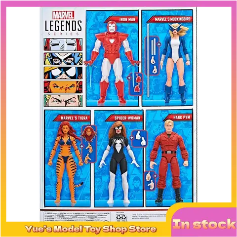 【In Stock】 Marvel Legends West Coast Avengers Iron Man Mockingbird Tiger Woman Spider Woman Action Figures Anime Models Toys
