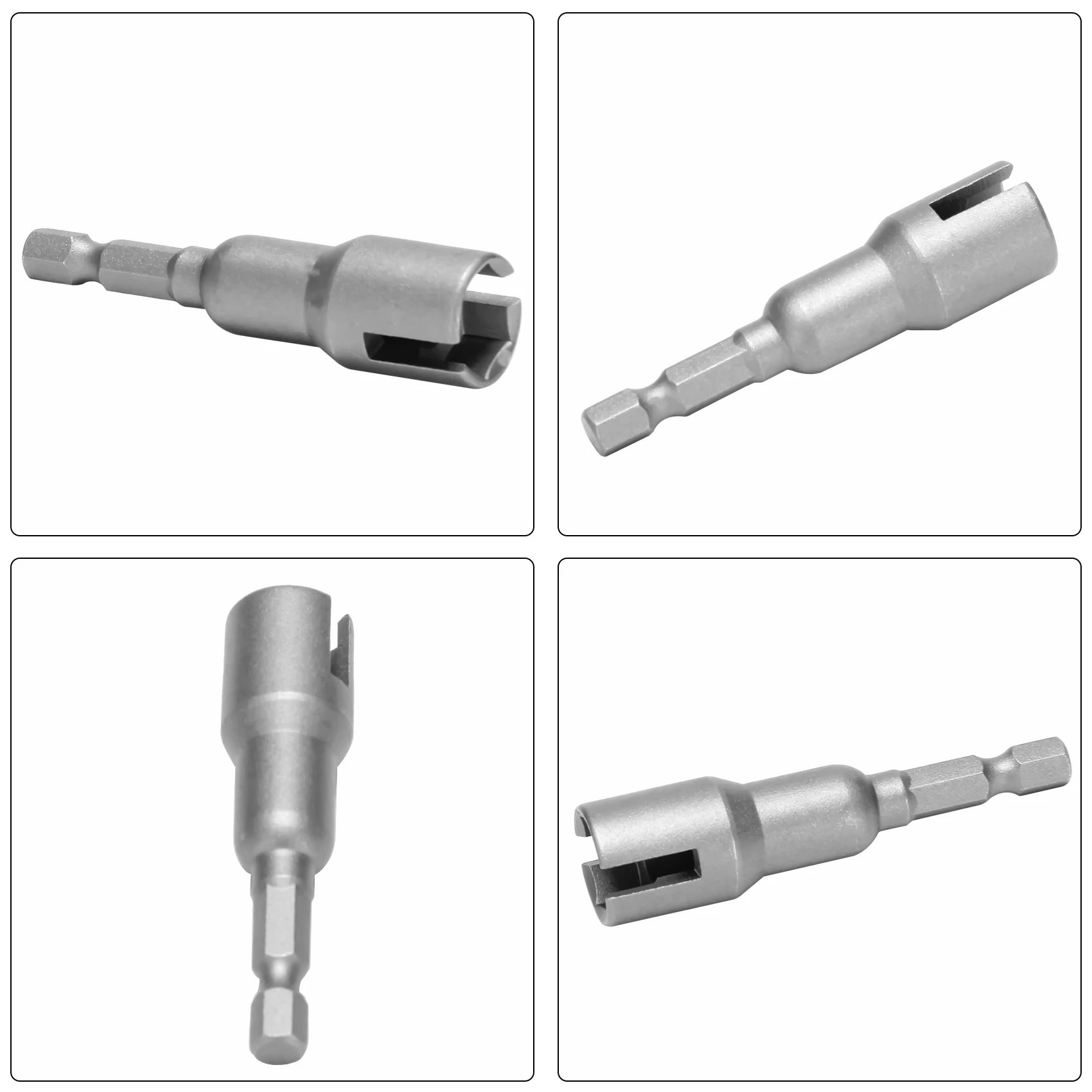 2Pcs Power Wing Nut Driver Set,Slot Wing Nuts Drill Bit Socket Wrenches Tools Set,1/4inch Hex Shank Drills Bits for Panel Nuts S