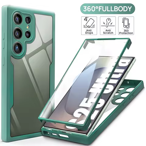 360&deg; Full Cover Protection Case For Samsung S25 Ultra S24 Plus S23 S22 S21 FE S24 Ultra S25 Plus Screen Protection Phone Cover