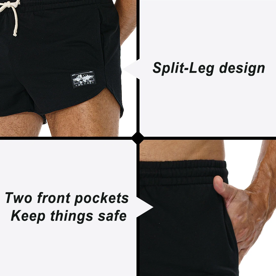 AIMPACT-pantalones cortos informales para correr para hombre, Shorts clásicos, cómodos, Unisex, para gimnasio, con logotipo personalizado