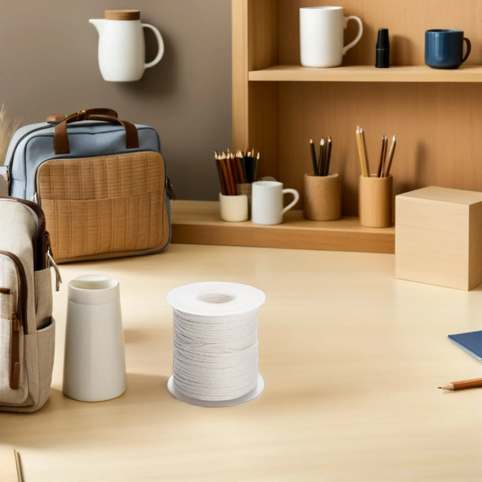 

1 Roll Wick Cotton Thread Durable 30m Long Premium Material for DIY Pillar Taper Candles Eco-Friendly Making