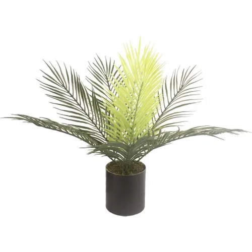 Nettenevime Artificial Flower Palm Metal Matte Black Plug Areca Artificial Plant Living Room Flower 9 Leaf