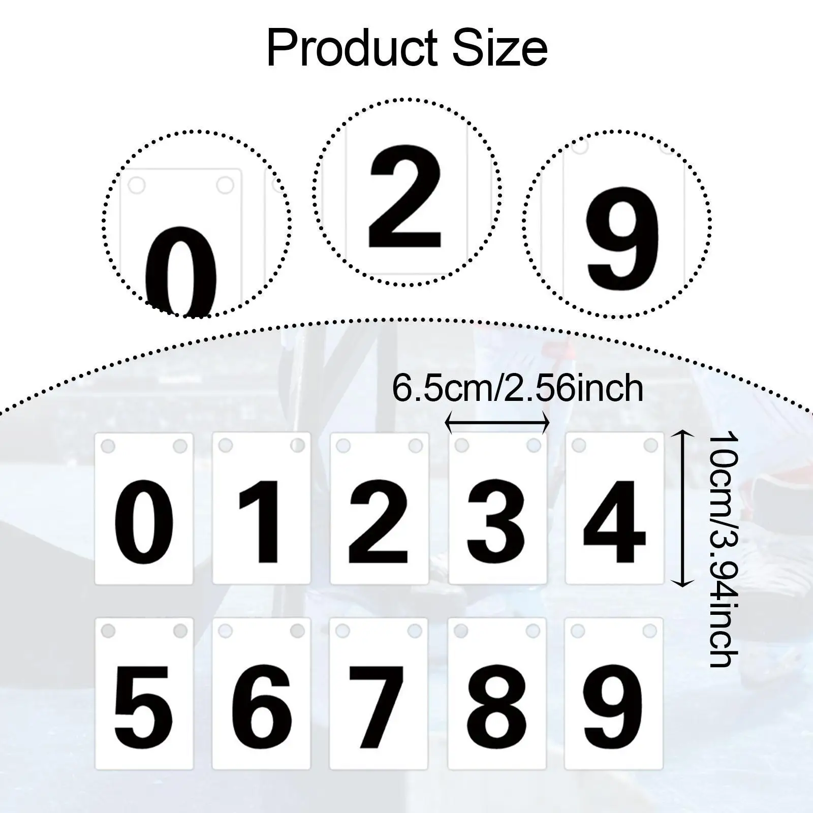 Score Keeper Numbers 0-9 Manual Score Flip Cards Scoring Board Scoreboard for Sports for Basketball Badminton Football